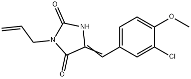 3-allyl-5-(3-chloro-4-methoxybenzylidene)-2,4-imidazolidinedione 구조식 이미지