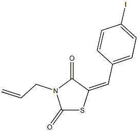 3-allyl-5-(4-iodobenzylidene)-1,3-thiazolidine-2,4-dione 구조식 이미지