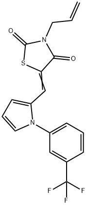 3-allyl-5-({1-[3-(trifluoromethyl)phenyl]-1H-pyrrol-2-yl}methylene)-1,3-thiazolidine-2,4-dione 구조식 이미지