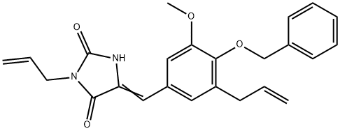 3-allyl-5-[3-allyl-4-(benzyloxy)-5-methoxybenzylidene]-2,4-imidazolidinedione 구조식 이미지