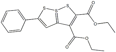 diethyl 5-phenyl-7lambda~4~-[1,2]dithiolo[5,1-e][1,2]dithiole-2,3-dicarboxylate Structure