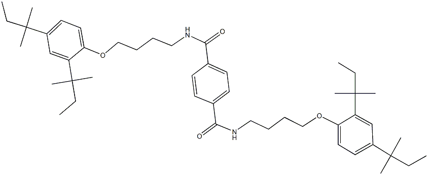 N~1~,N~4~-bis[4-(2,4-ditert-pentylphenoxy)butyl]terephthalamide 구조식 이미지