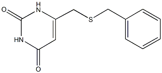 6-[(benzylsulfanyl)methyl]-2,4(1H,3H)-pyrimidinedione 구조식 이미지