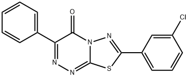 7-(3-chlorophenyl)-3-phenyl-4H-[1,3,4]thiadiazolo[2,3-c][1,2,4]triazin-4-one 구조식 이미지