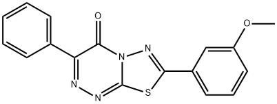 7-(3-methoxyphenyl)-3-phenyl-4H-[1,3,4]thiadiazolo[2,3-c][1,2,4]triazin-4-one 구조식 이미지