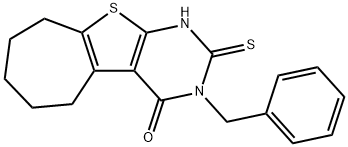 3-benzyl-2-thioxo-1,2,3,5,6,7,8,9-octahydro-4H-cyclohepta[4,5]thieno[2,3-d]pyrimidin-4-one Structure