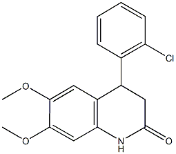 4-(2-chlorophenyl)-6,7-dimethoxy-3,4-dihydro-2(1H)-quinolinone Structure