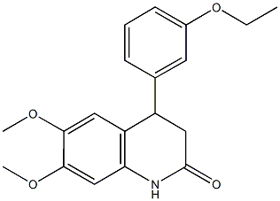 4-(3-ethoxyphenyl)-6,7-dimethoxy-3,4-dihydro-2(1H)-quinolinone Structure