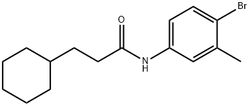 N-(4-bromo-3-methylphenyl)-3-cyclohexylpropanamide Structure