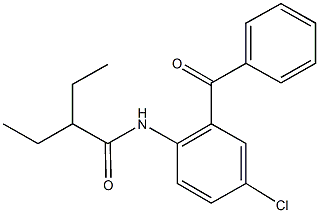 N-(2-benzoyl-4-chlorophenyl)-2-ethylbutanamide Structure