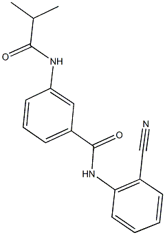 N-(2-cyanophenyl)-3-(isobutyrylamino)benzamide 구조식 이미지