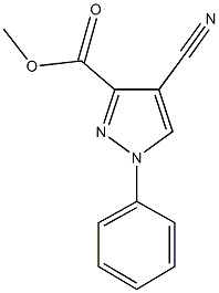 methyl 4-cyano-1-phenyl-1H-pyrazole-3-carboxylate 구조식 이미지