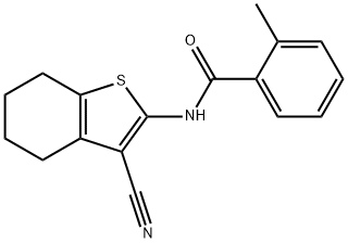 N-(3-cyano-4,5,6,7-tetrahydro-1-benzothien-2-yl)-2-methylbenzamide Structure