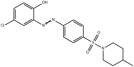 4-chloro-2-({4-[(4-methyl-1-piperidinyl)sulfonyl]phenyl}diazenyl)phenol Structure