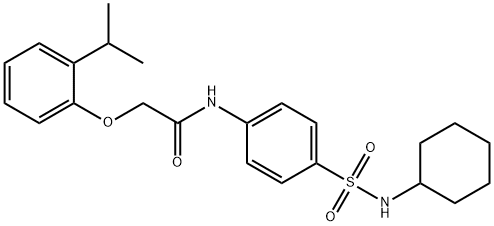 N-{4-[(cyclohexylamino)sulfonyl]phenyl}-2-(2-isopropylphenoxy)acetamide 구조식 이미지