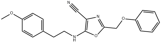 5-{[2-(4-methoxyphenyl)ethyl]amino}-2-(phenoxymethyl)-1,3-oxazole-4-carbonitrile 구조식 이미지