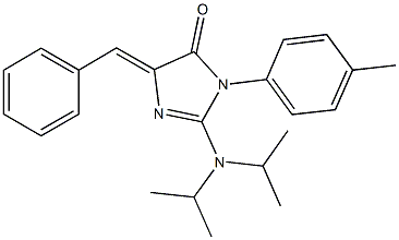 5-benzylidene-2-(diisopropylamino)-3-(4-methylphenyl)-3,5-dihydro-4H-imidazol-4-one Structure