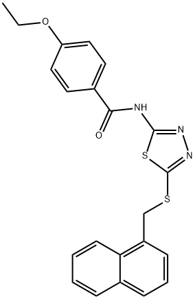 4-ethoxy-N-{5-[(1-naphthylmethyl)sulfanyl]-1,3,4-thiadiazol-2-yl}benzamide Structure