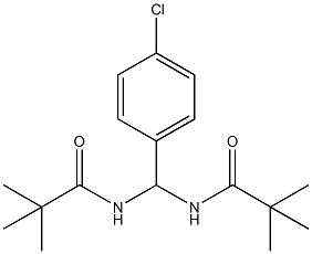 N-{(4-chlorophenyl)[(2,2-dimethylpropanoyl)amino]methyl}-2,2-dimethylpropanamide 구조식 이미지