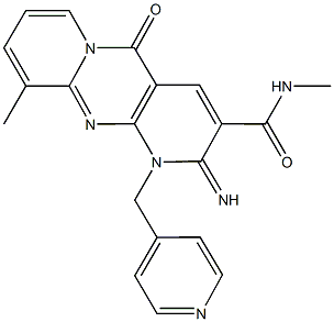2-imino-N,10-dimethyl-5-oxo-1-(4-pyridinylmethyl)-1,5-dihydro-2H-dipyrido[1,2-a:2,3-d]pyrimidine-3-carboxamide Structure
