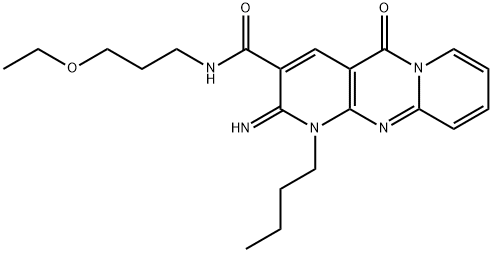 1-butyl-N-(3-ethoxypropyl)-2-imino-5-oxo-1,5-dihydro-2H-dipyrido[1,2-a:2,3-d]pyrimidine-3-carboxamide Structure