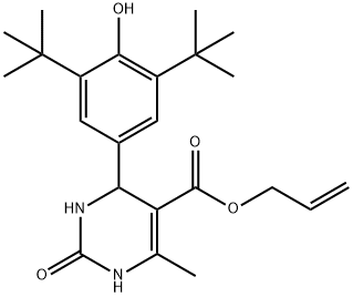 allyl 4-(3,5-ditert-butyl-4-hydroxyphenyl)-6-methyl-2-oxo-1,2,3,4-tetrahydropyrimidine-5-carboxylate 구조식 이미지