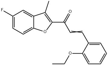 3-(2-ethoxyphenyl)-1-(5-fluoro-3-methyl-1-benzofuran-2-yl)prop-2-en-1-one Structure