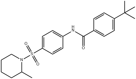 4-tert-butyl-N-{4-[(2-methylpiperidin-1-yl)sulfonyl]phenyl}benzamide Structure