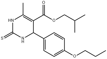 isobutyl 6-methyl-4-(4-propoxyphenyl)-2-thioxo-1,2,3,4-tetrahydro-5-pyrimidinecarboxylate Structure