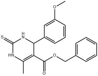 benzyl 4-(3-methoxyphenyl)-6-methyl-2-thioxo-1,2,3,4-tetrahydro-5-pyrimidinecarboxylate 구조식 이미지