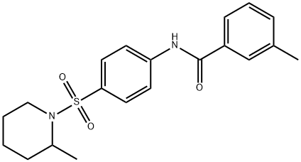 3-methyl-N-{4-[(2-methylpiperidin-1-yl)sulfonyl]phenyl}benzamide Structure