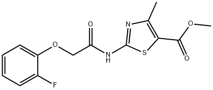 methyl 2-{[(2-fluorophenoxy)acetyl]amino}-4-methyl-1,3-thiazole-5-carboxylate 구조식 이미지