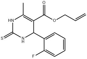 allyl 4-(2-fluorophenyl)-6-methyl-2-thioxo-1,2,3,4-tetrahydropyrimidine-5-carboxylate 구조식 이미지