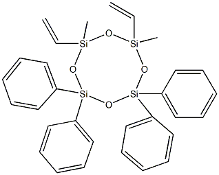 2,4-dimethyl-6,6,8,8-tetraphenyl-2,4-divinyl-1,3,5,7,2,4,6,8-tetraoxatetrasilocane 구조식 이미지