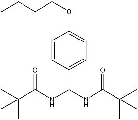 N-{(4-butoxyphenyl)[(2,2-dimethylpropanoyl)amino]methyl}-2,2-dimethylpropanamide Structure