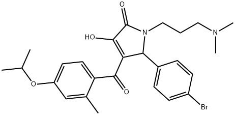 5-(4-bromophenyl)-1-[3-(dimethylamino)propyl]-3-hydroxy-4-(4-isopropoxy-2-methylbenzoyl)-1,5-dihydro-2H-pyrrol-2-one Structure