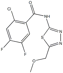 2-chloro-4,5-difluoro-N-[5-(methoxymethyl)-1,3,4-thiadiazol-2-yl]benzamide Structure