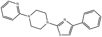 1-(4-phenyl-1,3-thiazol-2-yl)-4-(2-pyridinyl)piperazine 구조식 이미지