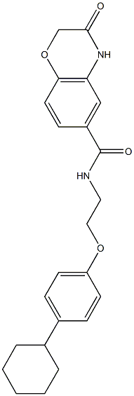 N-[2-(4-cyclohexylphenoxy)ethyl]-3-oxo-3,4-dihydro-2H-1,4-benzoxazine-6-carboxamide Structure