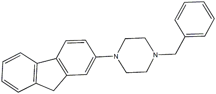 1-benzyl-4-(9H-fluoren-2-yl)piperazine Structure