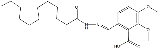 6-(2-dodecanoylcarbohydrazonoyl)-2,3-dimethoxybenzoic acid 구조식 이미지