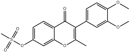 3-(3,4-dimethoxyphenyl)-2-methyl-4-oxo-4H-chromen-7-yl methanesulfonate 구조식 이미지