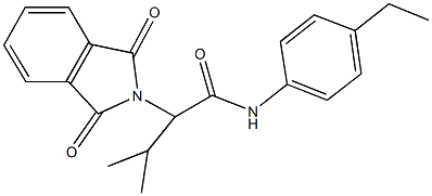 2-(1,3-dioxo-1,3-dihydro-2H-isoindol-2-yl)-N-(4-ethylphenyl)-3-methylbutanamide 구조식 이미지