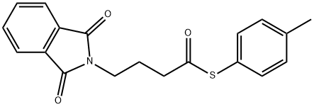 S-(4-methylphenyl) 4-(1,3-dioxo-1,3-dihydro-2H-isoindol-2-yl)butanethioate 구조식 이미지