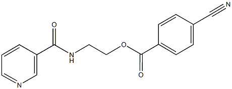 2-[(3-pyridinylcarbonyl)amino]ethyl 4-cyanobenzoate 구조식 이미지