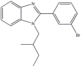 2-(3-bromophenyl)-1-(2-methylbutyl)-1H-benzimidazole 구조식 이미지