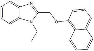(1-ethyl-1H-benzimidazol-2-yl)methyl 1-naphthyl ether Structure