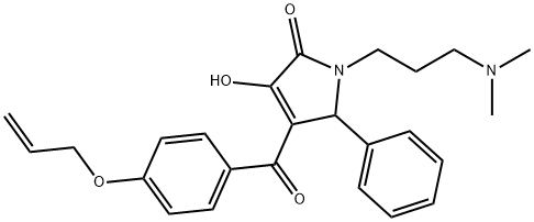 4-[4-(allyloxy)benzoyl]-1-[3-(dimethylamino)propyl]-3-hydroxy-5-phenyl-1,5-dihydro-2H-pyrrol-2-one Structure