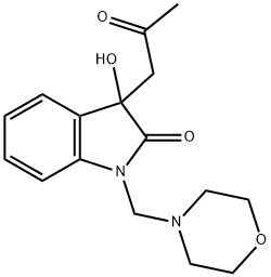 3-hydroxy-1-(4-morpholinylmethyl)-3-(2-oxopropyl)-1,3-dihydro-2H-indol-2-one Structure