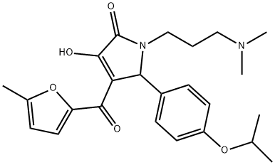 1-[3-(dimethylamino)propyl]-3-hydroxy-5-(4-isopropoxyphenyl)-4-(5-methyl-2-furoyl)-1,5-dihydro-2H-pyrrol-2-one Structure